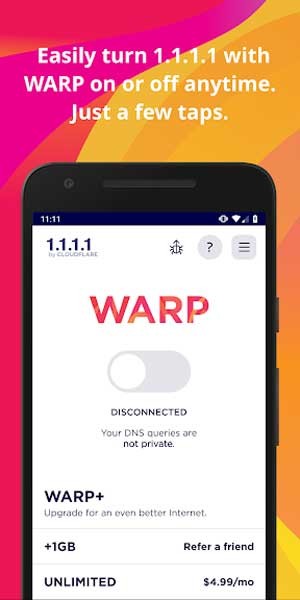 Chỉ một vài lần chạm để bật hoặc tắt 1.1.1.1