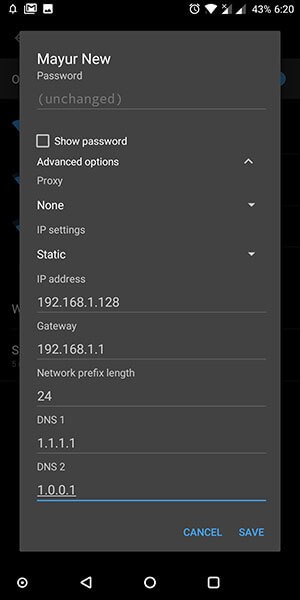 Cách thêm DNS Cloudflare trên điện thoại Android