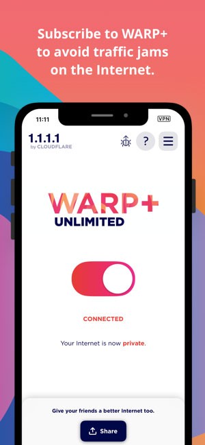 Kết nối mạng an toàn với 1.1.1.1 for iOS