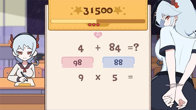 Chọn đáp án đúng và giải toán nhanh chóng để chinh phục cô nàng anime