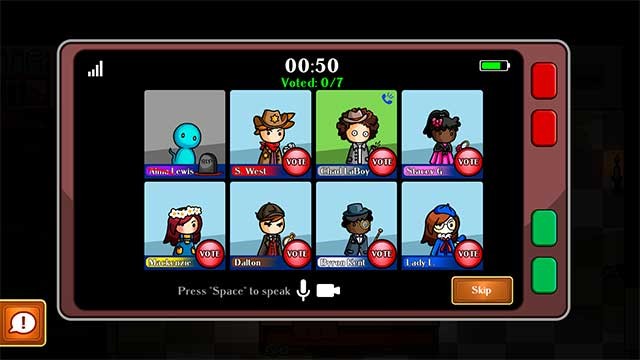 Bình chọn người chơi đáng ngờ nhất để loại bỏ họ