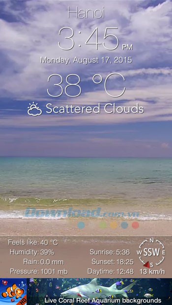 Hiển thị thông tin thời tiết địa phương