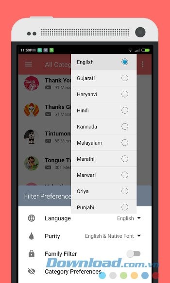 100000+ SMS Messages hỗ trợ nhiều ngôn ngữ
