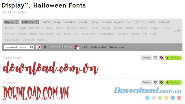 Font chữ theo chủ đề