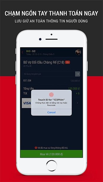 Chạm ngón tay thanh toán ngay