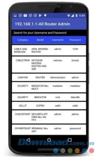 192.168.1.1 - All Router Admin cho Android rất dễ dùng