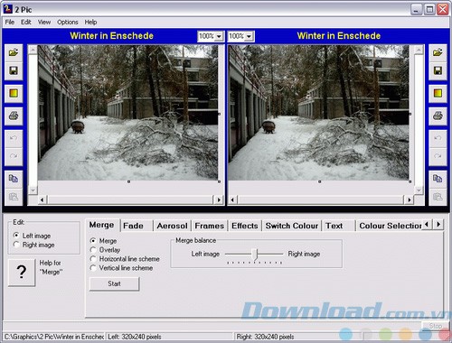 Phần mềm ghép hình ảnh 2 Pic