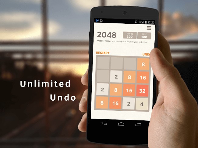 Chơi game 2048 trên Android