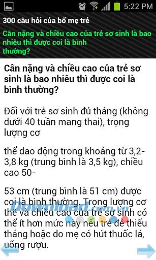 300 câu hỏi của bố mẹ trẻ for Android