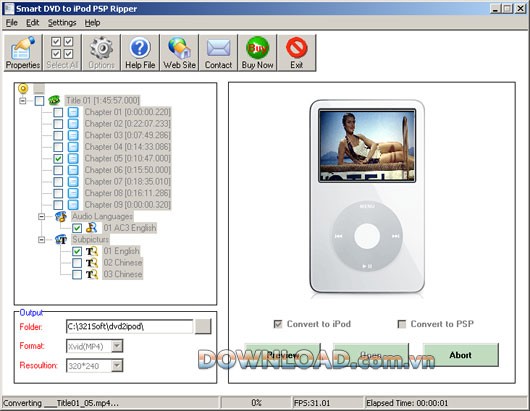 321Soft DVD to iPod PSP Ripper