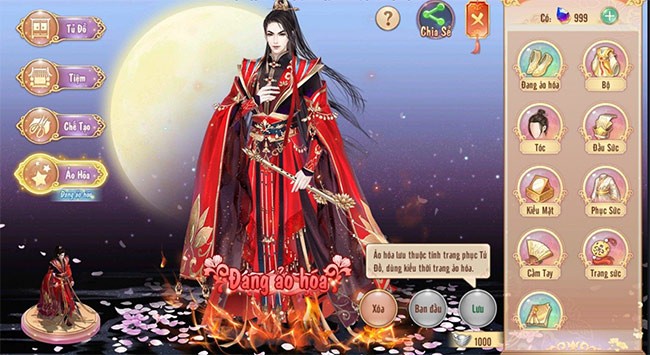 Tạo hình nhân vật Nam trong 360mobi Cung Đình Kế