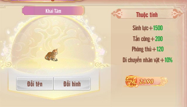 Thuộc tính của thú nuôi trong game