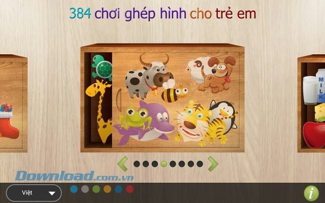 384 Puzzles for Preschool Kids gồm 8 chủ đề