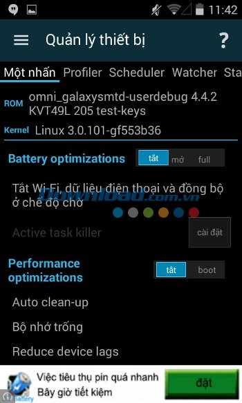 Tính năng quản lý thiết bị của 3C Toolbox