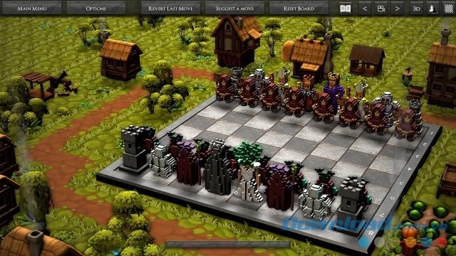 Thay đổi hình dạng của các quân cờ trong game mới 3D Chess cho máy tính, Mac và Linux