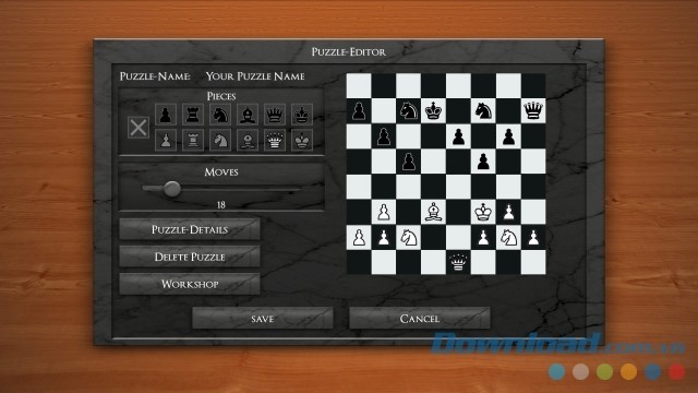 Giải các thế cờ khó trong game cờ vua mới 3D Chess cho máy tính, Mac và Linux