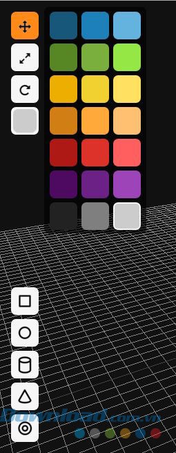 Các công cụ trên giao diện