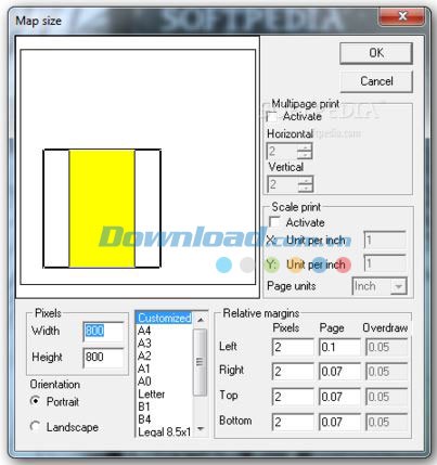 Thay đổi kích thước bản đồ