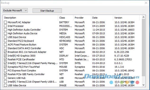 Sử dụng tính năng sao lưu dự phòng của ứng dụng 3DP Net miễn phí cho máy tính