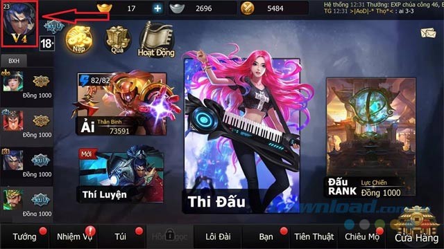 Giao diện game 3Q 360mobi 3D