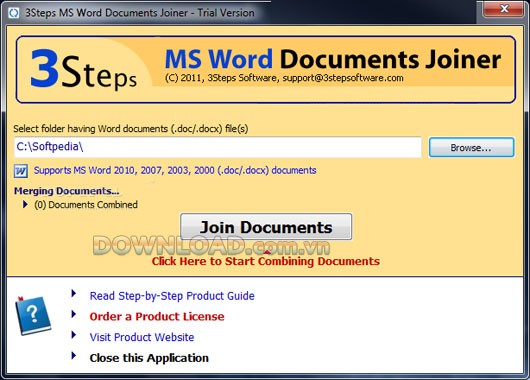 MS Word File Joiner Software