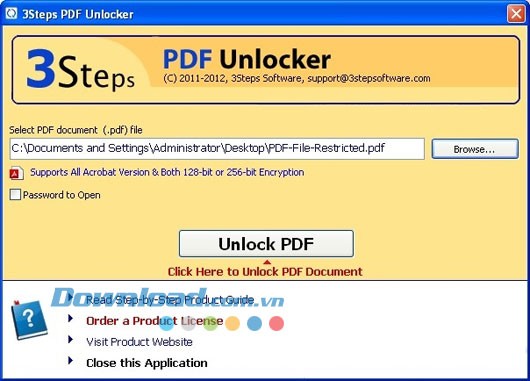 3Steps PDF Unlocker