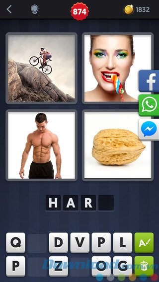 Đoán từ khóa chung cho 4 ảnh