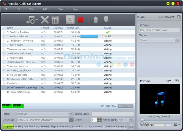 4Media Audio CD Burner