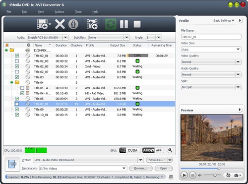 4Media DVD to AVI Converter