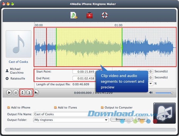 4Media iPhone Ringtone Maker for Mac