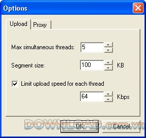 Tùy chọn Tải lên