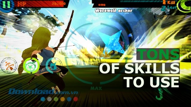 Giao diện màn đấu game 4Story M: Flying Dragon Arrows