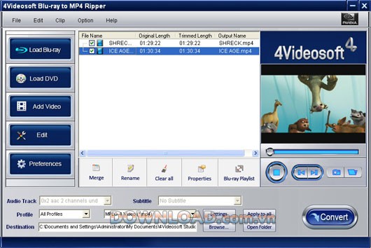 4Video Blu-ray to MP4 Ripper