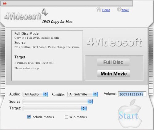 4Videosoft DVD Copy for Mac