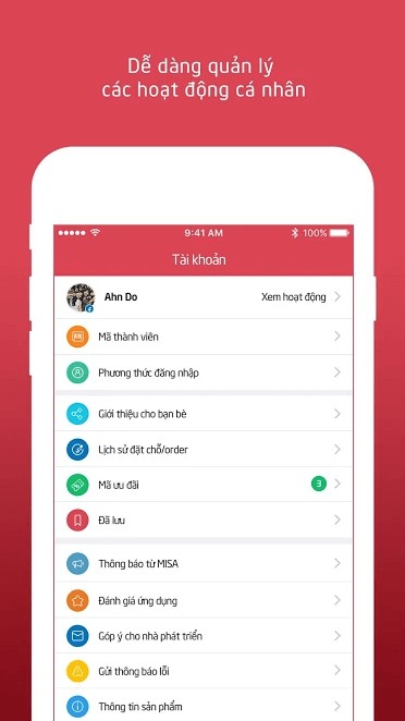 5Food giúp bạn dễ dàng quản lý các hoạt động cá nhân