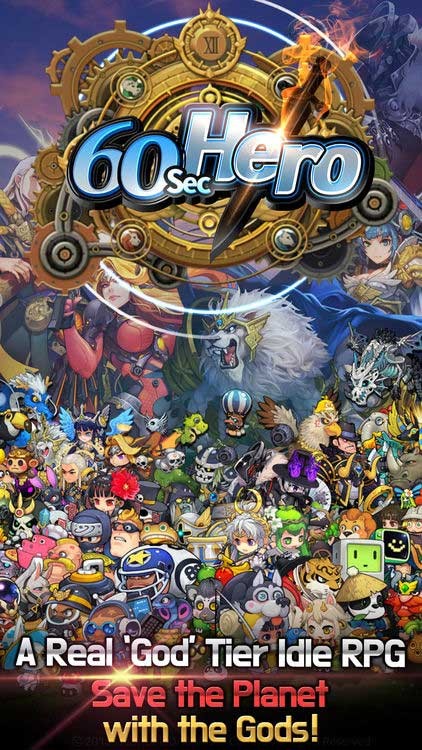 Game nhập vai phong cách idle vui nhộn - 60 Seconds Hero