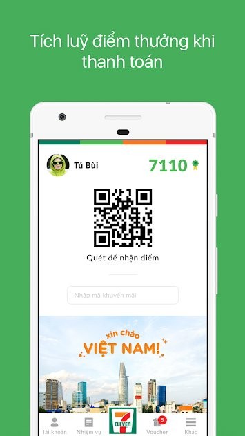 Tích điểm bằng ứng dụng 7Rewards