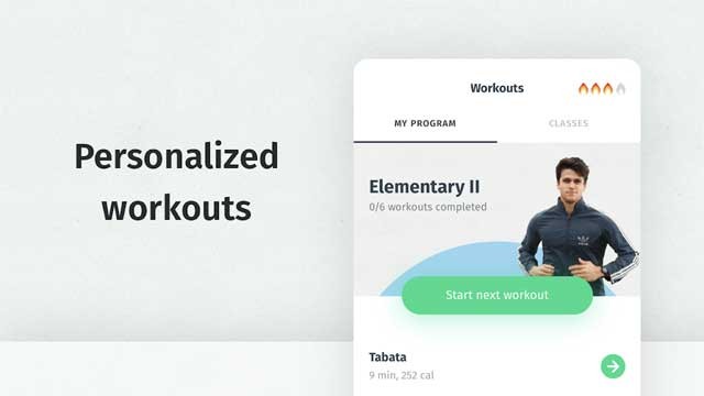 App sẽ lên kế hoạch luyện tập tùy vào tình trạng cơ thể của bạn