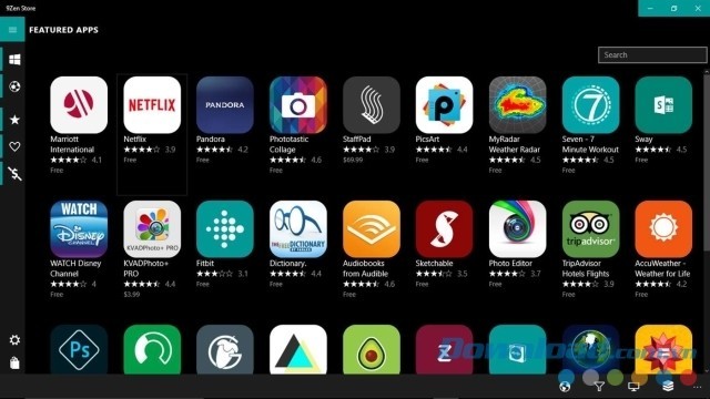 Sử dụng phần mềm tìm kiếm 9Zen Store cho Windows 10 Mobile và máy tính để lướt xem các ứng dụng nổi bật