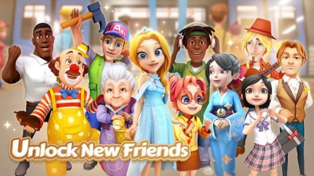 Gặp gỡ nhiều người bạn khác nhau trong thị trấn