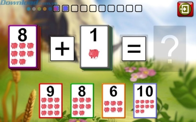 Học toán cộng trừ bằng flashcard