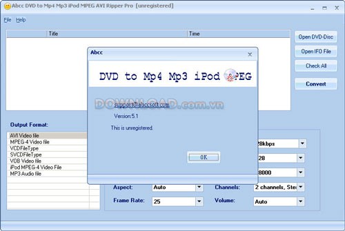 Abcc DVD to MP4 MP3 iPod MPEG AVI Ripper Pro