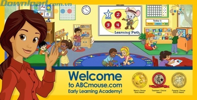 ABCmouse.com là ứng dụng giáo dục toàn diện dành cho trẻ em từ 2-7 tuổi