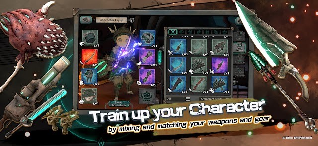 Cường hóa anh hùng của bạn bằng cách trang bị vũ khí và vật phẩm