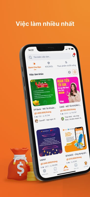 Việc làm nhiều nhất