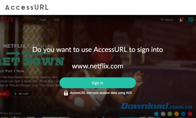 Tiện ích chia sẻ tài khoản AccessURL không cần mật khẩu.