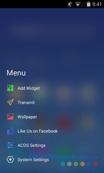 Menu ứng dụng ACOS Launcher