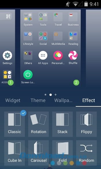 Các tùy biến của ACOS Launcher