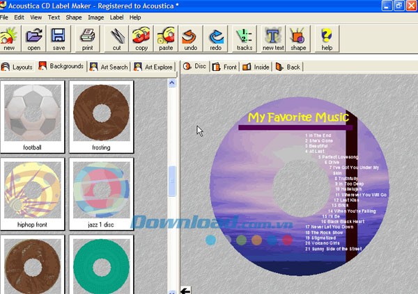 Acoustica CD/DVD Label Maker