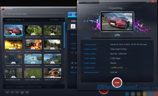 Xuất video với độ phân giải 720p